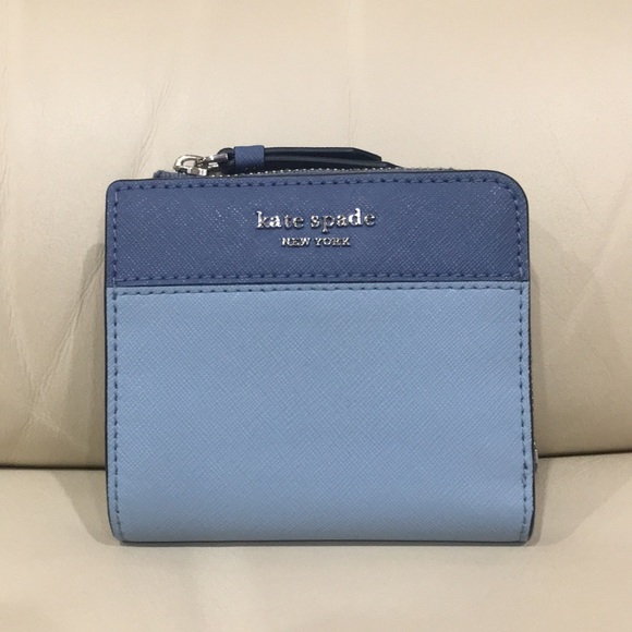 kate spade Handbags - Kate Spade Blue Two Tone Bi Fold Wallet